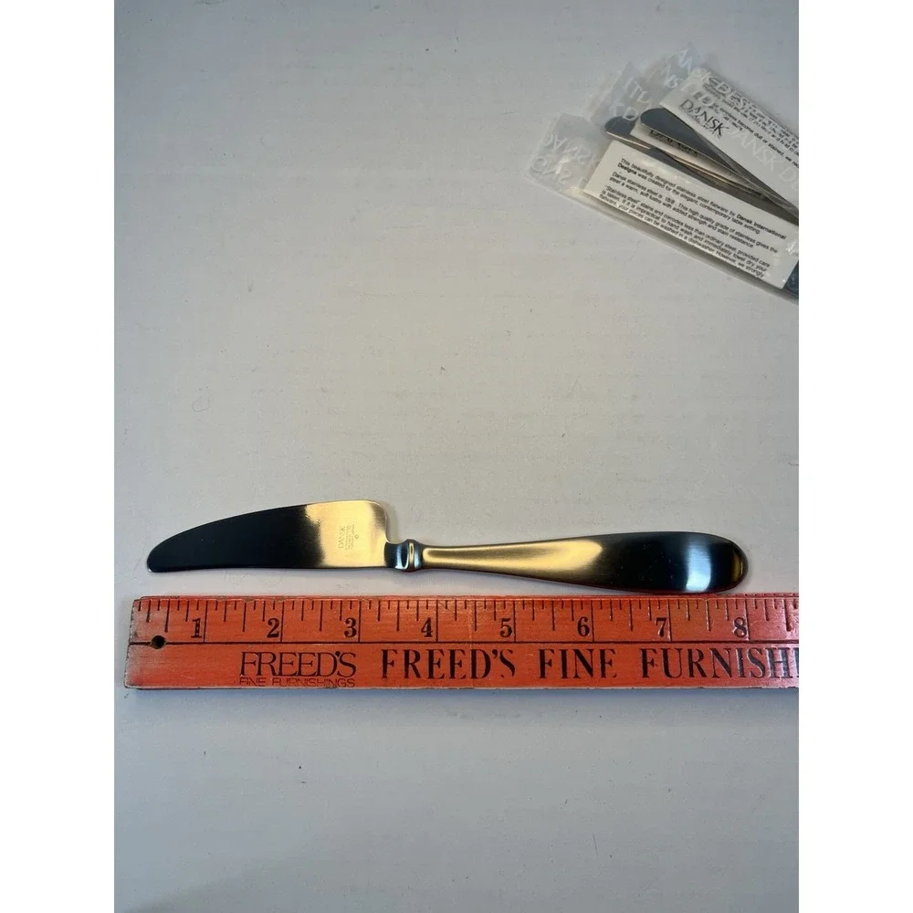 Dansk Classique Stainless Steel Butter Spreader Flat Handle Torun Japan 4 Ct New